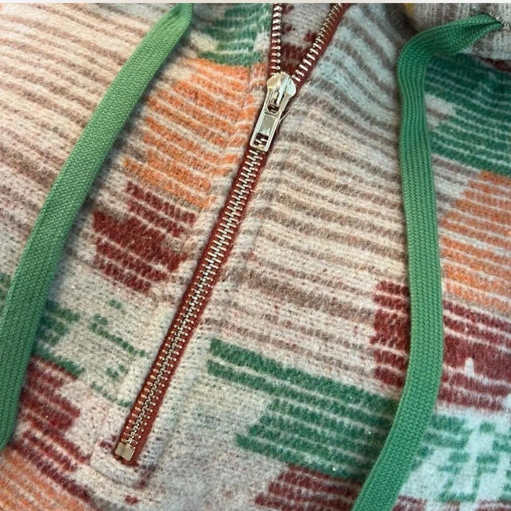 MAINSTRIP hooded fall hues half zip pullover S M L - Picture 9 of 10